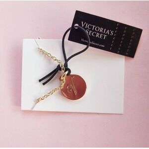 Victoria's Secret‎ Gold Tone Initial A Bottle Charm Pendant Necklace